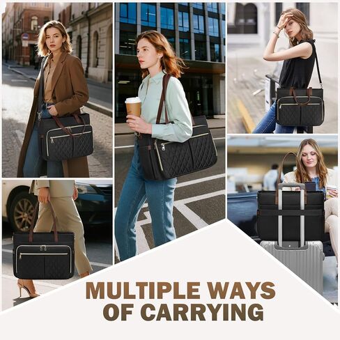 Teacher Tote Bag 15.6 Inch Laptop Bag for Women Work Bag with Accordion File Organizer Pocket & Insulated Pocket Nurse Bag in Saudi Arabia