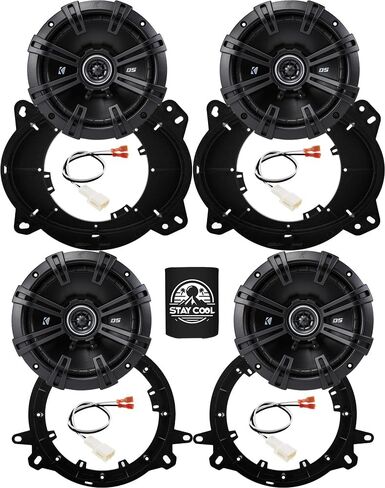 KICKER Speakers 6.5 inch for Subaru Impreza 2017-2020 Upgrade Kit - 4 Pack of DS Series with Adapters and Harness, Coaxial 6 1/2 Car Audio Front and Rear Door Speaker DSC6504, 43DSC6504 in Saudi Arabia