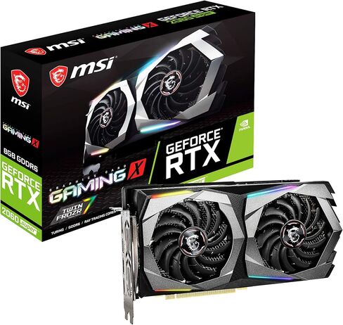 MSI Gaming Geforce RTX 2060 Super 8GB GDRR6 256 بت HDMI/DP G-Sync Turing Architecture بطاقة رسومات فيركلوكيل (RTX 2060 Super Gaming X) in Saudi Arabia