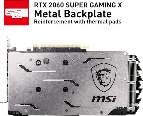MSI Gaming Geforce RTX 2060 Super 8GB GDRR6 256 بت HDMI/DP G-Sync Turing Architecture بطاقة رسومات فيركلوكيل (RTX 2060 Super Gaming X) in Saudi Arabia