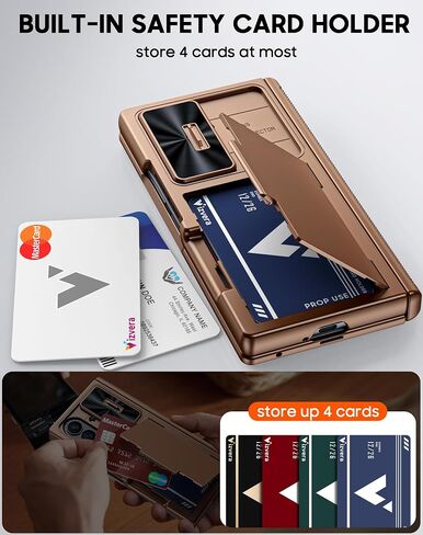 Vizvera for Samsung Galaxy Z Fold 7 Case Rfid Wallet مع حامل البطاقات [غطاء المفصلات] in Kuwait