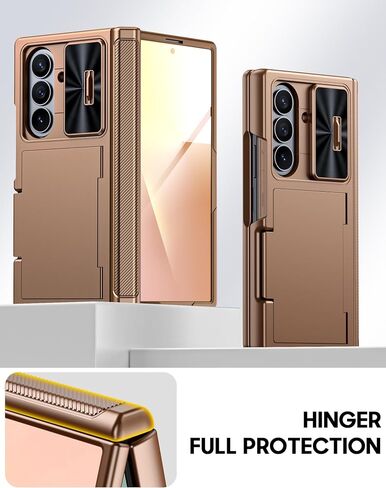 Vizvera for Samsung Galaxy Z Fold 7 Case Rfid Wallet مع حامل البطاقات [غطاء المفصلات] in Kuwait