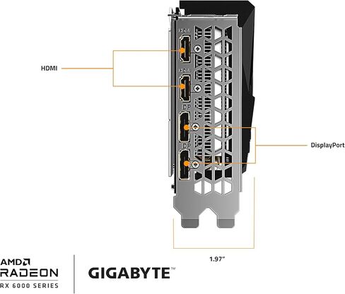 GIGABYTE Radeon RX 6600 XT Gaming OC 8G Graphics Card, WINDFORCE 3X Cooling System, 8GB 128-bit GDDR6, GV-R66XTGAMING OC-8GD Video Card in Kuwait