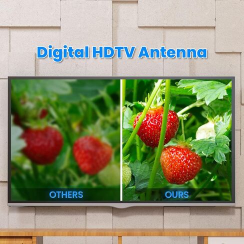 2025 تلفزيون الهوائي 1600 ميل نطاق هوائي تلفزيون رقمي داخلي 4K 1080P HD أقوى هوائيات التلفزيون مع هوائيات تلفزيون مضخمة للإشارة لذكي in Kuwait