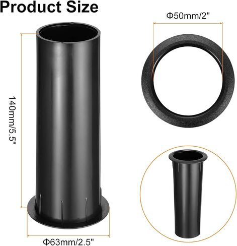 MECCANIXITY 50x140mm/2 x 5.5 Inch Speaker Port Tube Subwoofer Bass Box Tube Bass Woofer Box Speaker Box Bass Air Port for DJ/PA Speaker Cabinets in Saudi Arabia