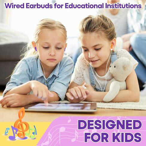 Wholesale Bulk Earbuds Headphones 100 Pack Class Set for School Classroom Students Kids Children Toddler Boys Girls Teen Adults(Mixed Colors,100 Pack) in Saudi Arabia