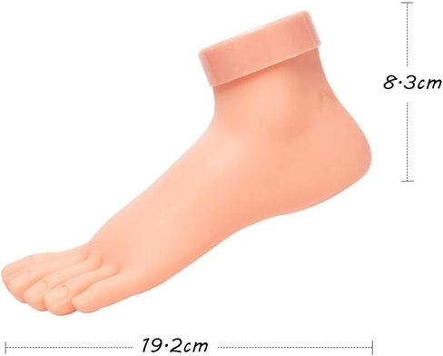 AORAEM Practice Fake Foot Flexible Movable Soft Silicone Fake Foot Tool for Nails Training Display in Kuwait