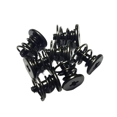 10pcs M2 Black Springs Graphics Card Screw for CPU Mainboard Radiator Fixing Bolts DIY Step Video Display Screws(M2 x 6.6) in Kuwait
