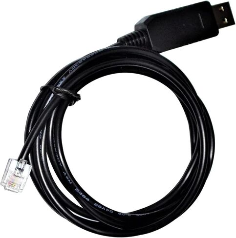 FT232RL USB to J5 A 6-PIN RJ-12 RJ-11 Connector RS232 Serial Communication Cable for S200 CAN Base Unit AC DC Drive(3metres,PL2303GT Chip) in Kuwait
