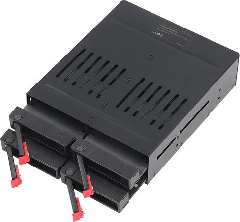 4 قفص خليج لـ SATA HDD/SSD - قفص معدني مع توافق رف الهاتف المحمول ، يناسب 5.25 بوصة الخليج ، 9.5 مم/12.5 ملم in Saudi Arabia