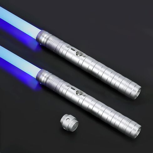 Lightsaber Fx Dueling Force 15 RGB Colors Type-C Metal Hilt Rechargeable 4 Modes Force Fx Dueling Light Saber Lightsaber Gifts for Boyfriend Girlfriend and Adults（Set of 1（Black）） in Saudi Arabia