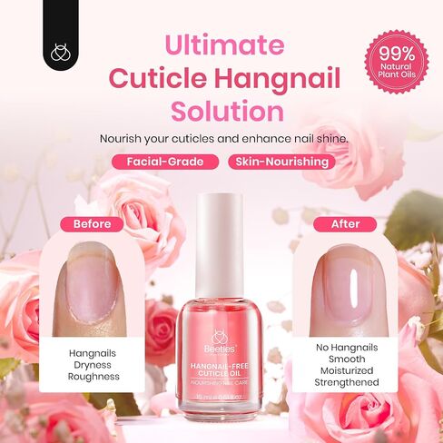 Beetles 7.5ml Cuticle Oil, Gel Nail Cuticle Oil Care for Dry, Damaged Cuticles, Stronger Nails Spa and Hand Manicure Essentials For Repaired Thin Nails DIY Home Nail Gift for Women in Saudi Arabia