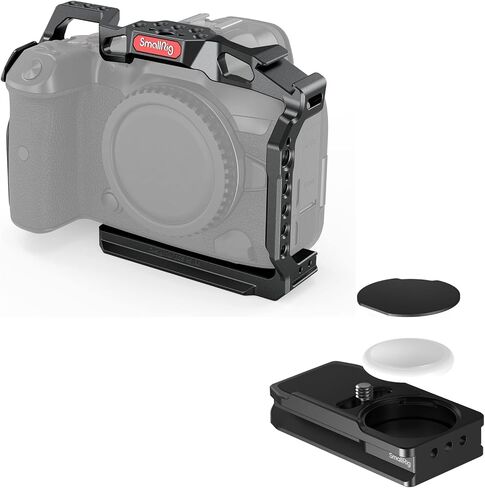 قفص صغير لـ Canon R5 R6 R5 C + لوحة التثبيت لـ Airtag in Saudi Arabia