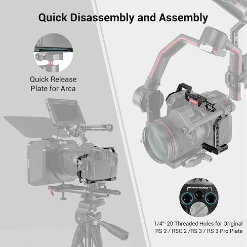 قفص صغير لـ Canon R5 R6 R5 C + لوحة التثبيت لـ Airtag in Saudi Arabia