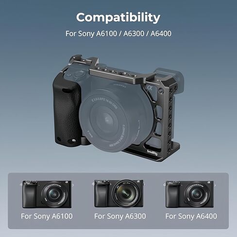 قفص مع حذاء السيليكون والأحذية الباردة لـ Sony A6100 ، A6300 ، A6400-3164 in Saudi Arabia