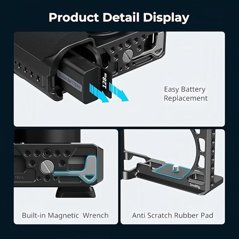 قفص مع حذاء السيليكون والأحذية الباردة لـ Sony A6100 ، A6300 ، A6400-3164 in Saudi Arabia