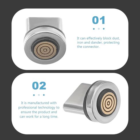 16pcs USB C موصل محول TIP رأس الشحن القابل للدوار لأجهزة -C الأجهزة الغبار والموصلات كابل دبوس متوافق in Kuwait