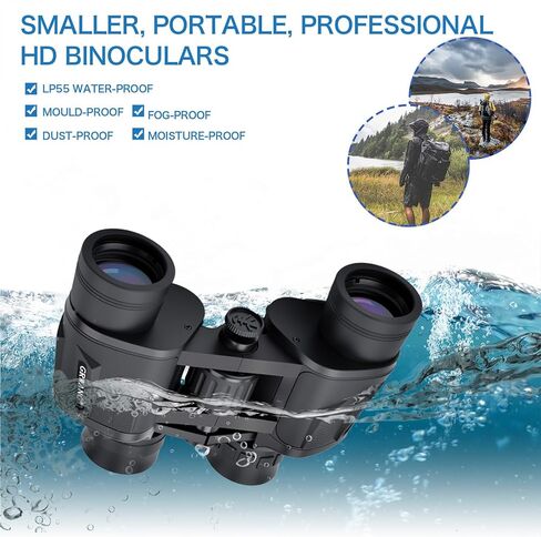 10 × 40 مناظير HD Professional للبالغين والأطفال ، مجهر إثبات الصدمات مع عدسة BAK4 FMC ، مناظير كبيرة مقاومة للماء مثالية لمشاهدة الطيور ، والرياضة ، والصيد ، والأسود in Kuwait