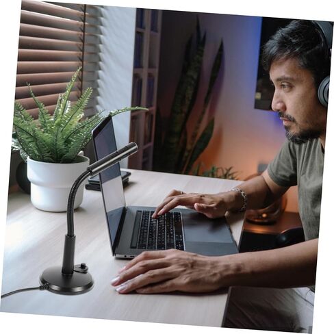 ميكروفون Popetpop USB مع زاوية متعددة الاستخدامات ميكروفون لاجتماعات دفق الدردشة الصوتية سهلة الاستخدام مصباح مؤشر الطاقة المستقلة in Saudi Arabia