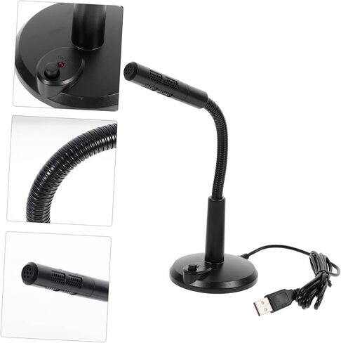 ميكروفون Popetpop USB مع زاوية متعددة الاستخدامات ميكروفون لاجتماعات دفق الدردشة الصوتية سهلة الاستخدام مصباح مؤشر الطاقة المستقلة in Saudi Arabia