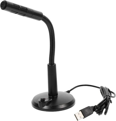 USB Desktop Microphone with Angle Sound Quality and Stable Pedestal for Gaming Streaming and Online Classes Easy to Use Computer Accessory in Saudi Arabia