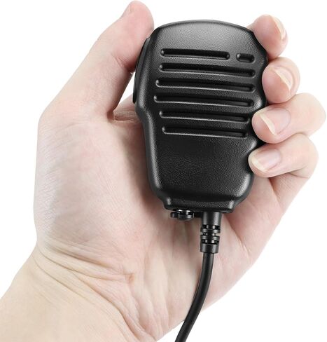 QWORK Handheld Speaker Mic for Two Way Radio, 2 Pack Shoulder Speaker Mic of Walkie Talkies with 2-Pin K-Type Connector in Saudi Arabia