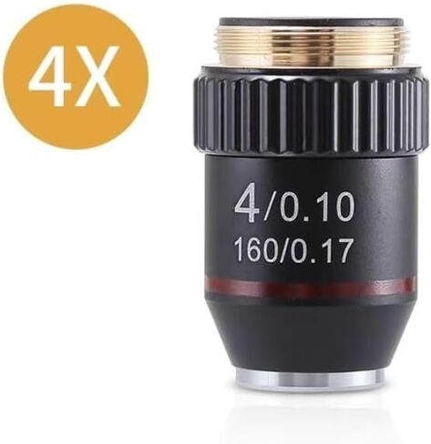 195 عدسة موضوعية مجهر أسود - 4x ، 10x ، 20x ، 40x ، 60x ، 100x rms 20.2mm متوافقة مع المجاهر القياسية (40x) in Kuwait
