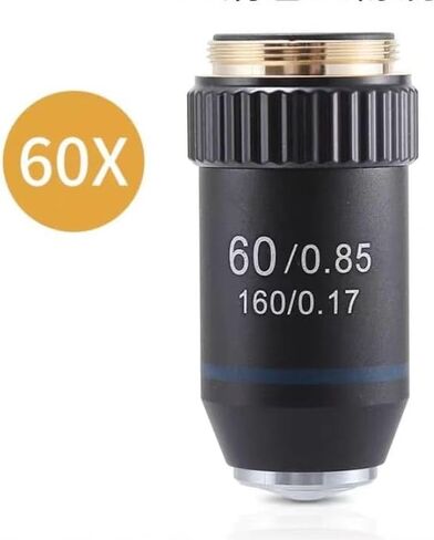 195 عدسة موضوعية مجهر أسود - 4x ، 10x ، 20x ، 40x ، 60x ، 100x rms 20.2mm متوافقة مع المجاهر القياسية (40x) in Kuwait