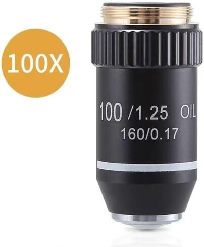 195 عدسة موضوعية مجهر أسود - 4x ، 10x ، 20x ، 40x ، 60x ، 100x rms 20.2mm متوافقة مع المجاهر القياسية (40x) in Kuwait