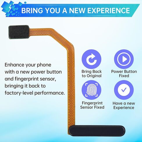 زر الطاقة وأجهزة استشعار البصمات ، استبدال كبل المرن من أجل Samsung Galaxy A15 Flex Cable Side On/Off Switch Control Control Parts SM-A155F (Brave Black) in Kuwait