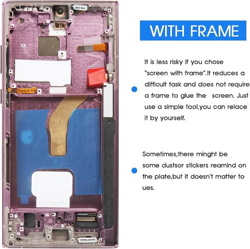 OLED-MIND لـ Samsung Galaxy S22 Ultra 5G Screen Replace for Samsung S22 Ultra S908 LCD Display for SM-G908B SM-S908U LCD Touch Screen Digitizer Assembern in Kuwait