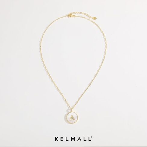 قلادة KELMALL للسيدات بالون الماسي الأولي، قلادة من الزركون تحمل اسم حرف الفقاعات الأبجدية هدية عيد ميلاد لها in Saudi Arabia
