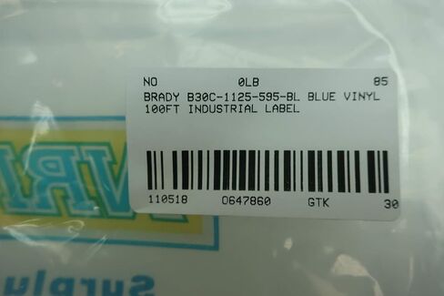 Brady B30C-1125-595-BL Blue Vinyl Label 1-1/8in x 100ft D647860 in Saudi Arabia