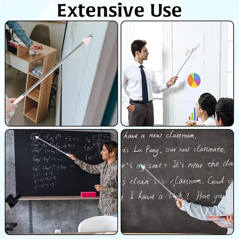 5Pcs Teacher Pointer Stick, Telescopic Adjustment School Supplies Pointer Stick for Classroom Triangle Pointers for Classroom, Suitable for School Teacher Supplies Retractable Stick(Macaron Colors) in Saudi Arabia