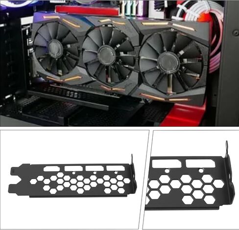 1pc I/O IO Shield Backplate GPU Bracket Graphics Card External Bracket Compatible with EVGA RTX 3060ti 3070 3080 3090 FTW3 XC3 Black Zinc in Kuwait