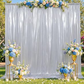 10 × 12 قدمًا بريق الذهب الذهب الذهب الذهب ، الستائر اللفات الستائر تجاعيد الستائر البوليستر الحرة ، الستائر الخلفية للظلم للحفلات حفلات عيد ميلاد حفلات الزفاف ، 2 لوحات 5 × 12 قدمًا in Kuwait