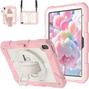 MENZO Case for iPad A16 11th Generation 11 Inch 2025, iPad 10th Gen 2022 10.9 inch, 360° Rotating Stand, Built-in Pencil Holder, Convenient Hand and Shoulder Strap, Durable Shockproof, Black in Saudi Arabia