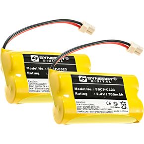 Synergy Digital Cordless Phone Battery, Compatible with V Tech BT175242 Cordless Phone Battery Combo-Pack Includes: 2 x SDCP-C323 Batteries in Kuwait