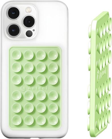 Double-Sided Silicone Suction Phone Case Mount, Enhanced Suction Cup Power and Thickened Grip for Selfies and Videos, Durable, Hands-Free Non Slip Accessories, 2.36"x3.66" (Rose) in Kuwait