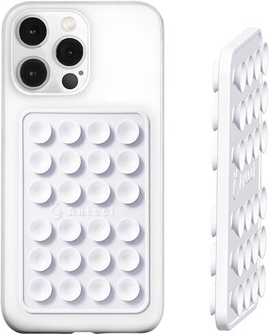 Double-Sided Silicone Suction Phone Case Mount, Enhanced Suction Cup Power and Thickened Grip for Selfies and Videos, Durable, Hands-Free Non Slip Accessories, 2.36"x3.66" (Rose) in Kuwait