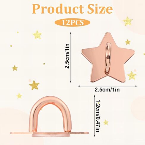 12 PCS خطاف حلقة إصبع الهاتف الخليوي ، حامل الهاتف المعدني ذاتيًا ، حامل الهاتف المحمول ، خطاف سحر الهاتف المحمول للهواتف المحمولة للهواتف المحمولة DIY (أربعة ألوان) in Saudi Arabia