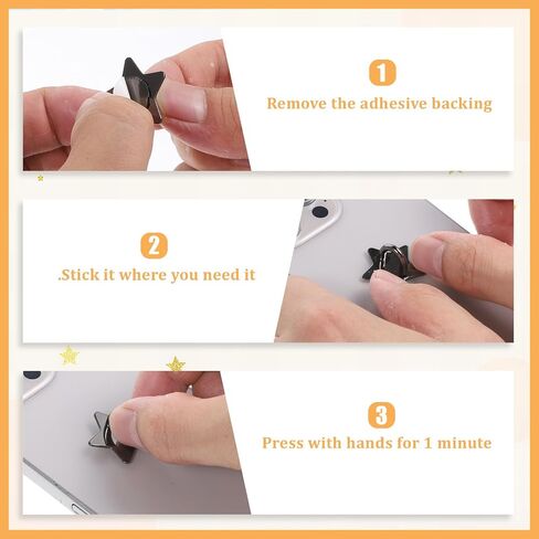 12 PCS خطاف حلقة إصبع الهاتف الخليوي ، حامل الهاتف المعدني ذاتيًا ، حامل الهاتف المحمول ، خطاف سحر الهاتف المحمول للهواتف المحمولة للهواتف المحمولة DIY (أربعة ألوان) in Saudi Arabia