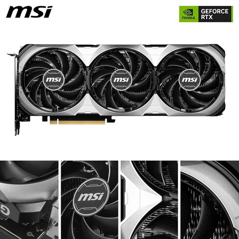 MSI GeForce RTX 4070 Ventus 3X E1 12G OC Graphics Card: PCI Express Gen 4, 20 Gbps Memory Speed, 12GB GDDR6, 3X DisplayPort, 1x HDMI, 7680 x 4320 Maximum Resolution, Triple Fan, TORX Fan 4.0 - Black in Saudi Arabia