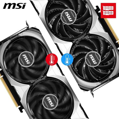 MSI GeForce RTX 4070 Ventus 3X E1 12G OC Graphics Card: PCI Express Gen 4, 20 Gbps Memory Speed, 12GB GDDR6, 3X DisplayPort, 1x HDMI, 7680 x 4320 Maximum Resolution, Triple Fan, TORX Fan 4.0 - Black in Saudi Arabia