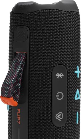 JBL Flip 7 - مكبر صوت مقاوم للماء ومقاوم للماء ، صوت Pro Bold مع زيادة صوت AI ، 16 ساعة من وقت اللعب ، ونظام Pushlock مع إكسسوارات قابلة للتبديل (أسود/برتقالي) (متجدد) in Saudi Arabia