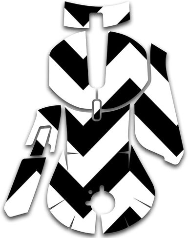 MightySkins Skin Compatible with SteelSeries Rival 5 Gaming Mouse - Black Chevron | Protective, Durable, and Unique Vinyl Decal wrap Cover | Easy to Apply, Remove, and Change Styles | Made in The USA in Saudi Arabia