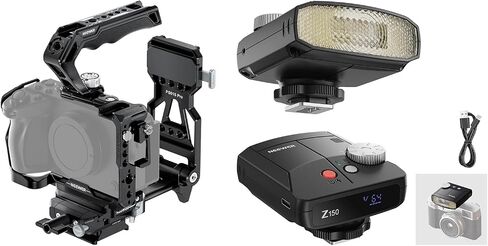 Neewer FX3 FX30 CAGE و XLR مقبض تمديد Kit & Mini Flash Light ، قفص الكاميرا مع HDMI Cable Clamp Nato Rail ARRI HOLITING HOLING متوافق مع Sony FX3 FX30 Original XLR Handle DJI RS2 RS3 in Saudi Arabia