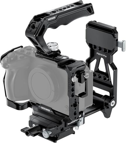 Neewer FX3 FX30 CAGE و XLR مقبض تمديد Kit & Mini Flash Light ، قفص الكاميرا مع HDMI Cable Clamp Nato Rail ARRI HOLITING HOLING متوافق مع Sony FX3 FX30 Original XLR Handle DJI RS2 RS3 in Saudi Arabia