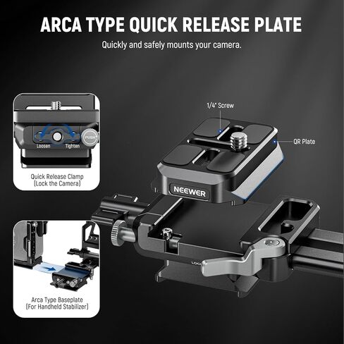 Neewer FX3 FX30 CAGE و XLR مقبض تمديد Kit & Mini Flash Light ، قفص الكاميرا مع HDMI Cable Clamp Nato Rail ARRI HOLITING HOLING متوافق مع Sony FX3 FX30 Original XLR Handle DJI RS2 RS3 in Saudi Arabia