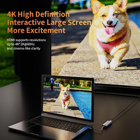 5-in-1 USB-C HUB مع 4K@60Hz HDMI ، شحن 100 واط PD ، 5 جيجابت في الثانية USB 3.0 ، 2 منافذ بيانات USB-C ، سبيكة الألومنيوم-محول متعدد الأجهزة المحمولة والأجهزة اللوحية in Saudi Arabia